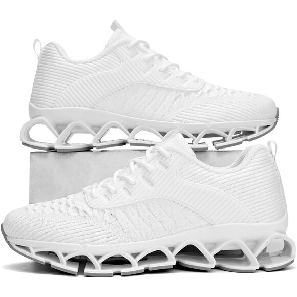 Women Z75 White Slip-On Walking Running Shoes Blade Sneaker Non-Slip Comfort - Picture 7 of 7